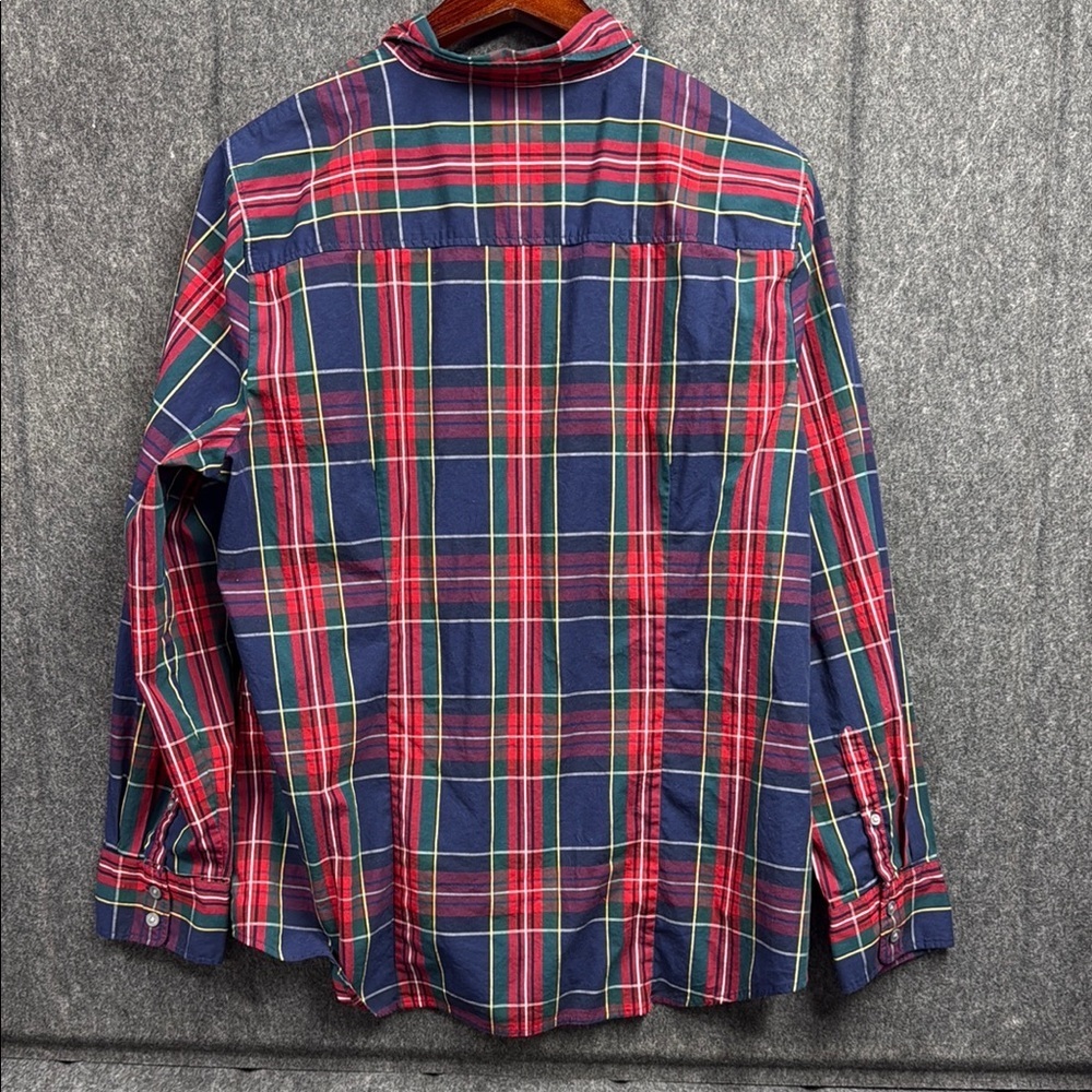 J. Crew Red and Blue Casual Button Down Shirt - Picture 3 of 3